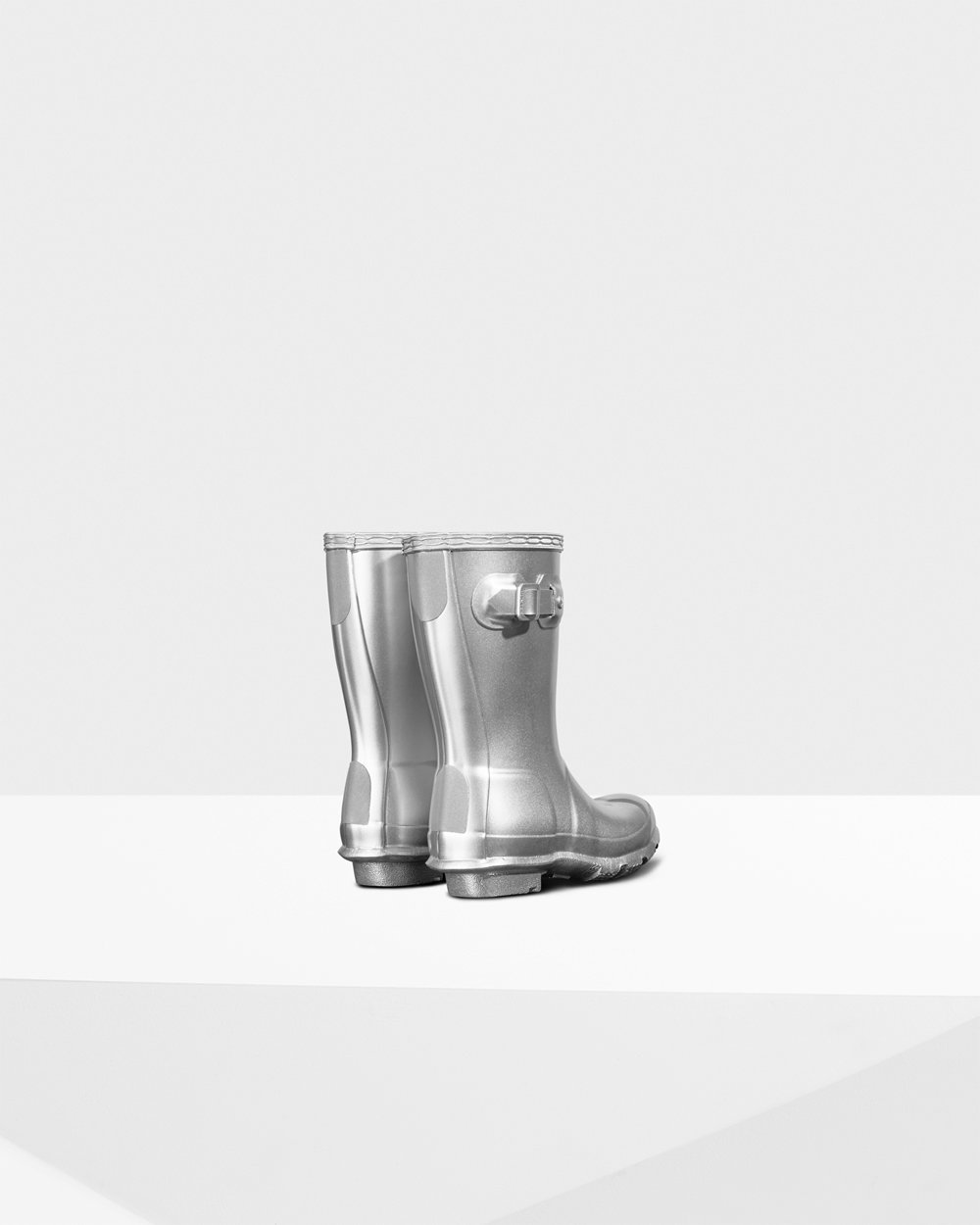 Botas de Lluvia Hunter Niños - Original Little Metallic - Plateados - UCAPDXN-96